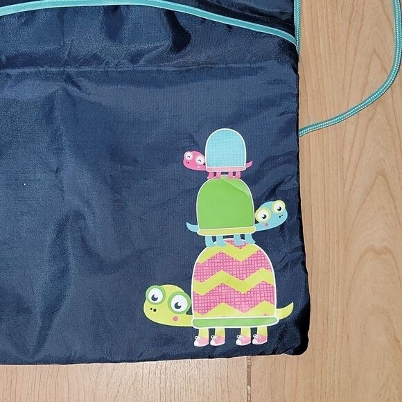 THIRTY-ONE NAVY BLUE TOPSY TURTLES CINCH SAC - NEW! - Picture 3 of 6